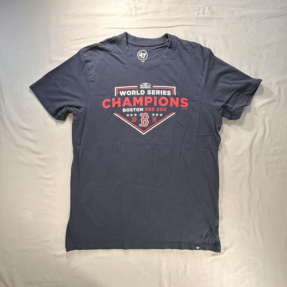 47 Brand Boston Red‎ Sox MLB 2018 Champions Short Sleeve Shirt Men's Medium